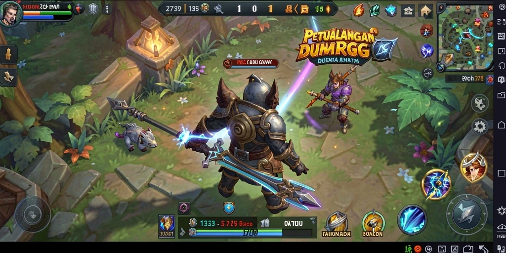 Screenshot gameplay 2739 menunjukkan pertarungan epik dalam dunia RPG.