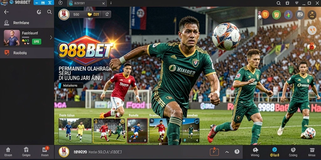Tampilan screenshot dari gameplay 988BET yang menampilkan aksi olahraga.