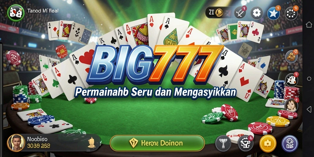 Tampilan gameplay seru dalam game Domino BIG777.