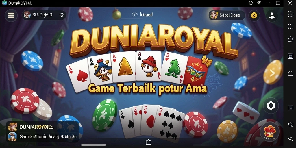Tampilan gameplay seru dari DUNIAROYAL saat bermain domino.