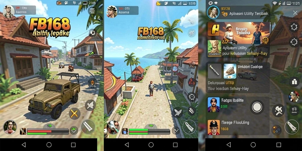 Tampilan utama FB168 dengan fitur Utility yang lengkap.
