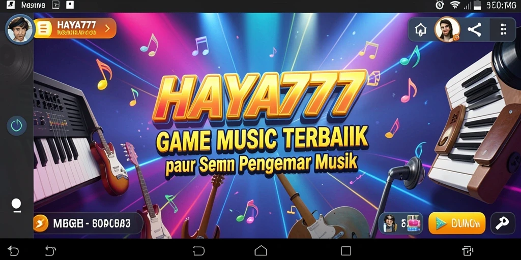 Tampilan screenshot HAYA777 menampilkan momen seru bermain musik.