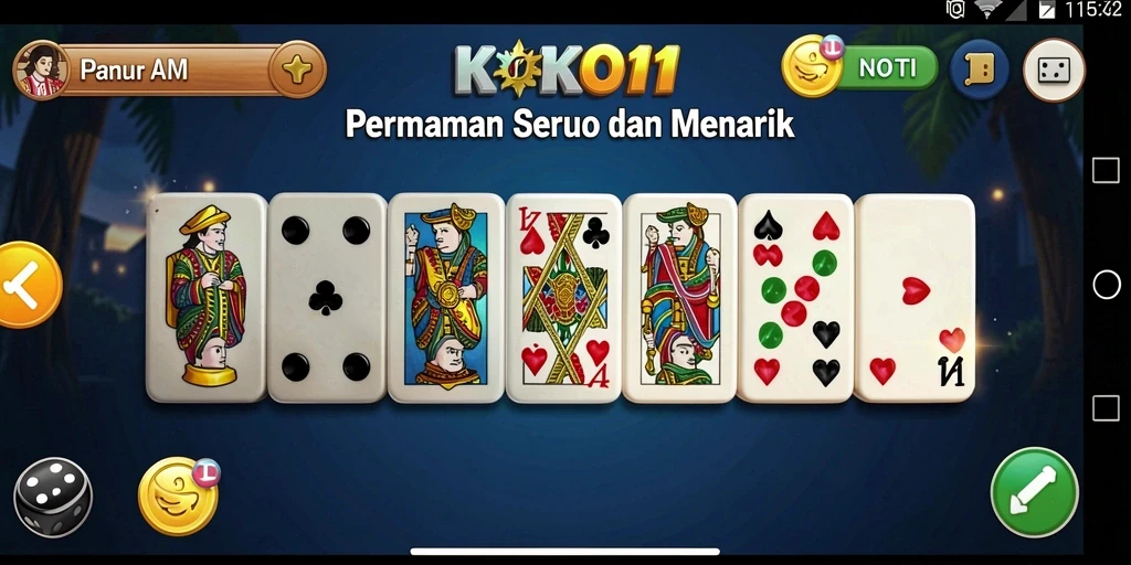 Tampilan gameplay KOKO11 yang mengasyikkan dan interaktif.