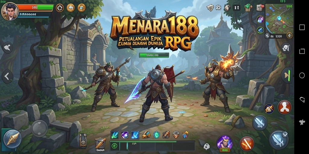 Tampilan menarik dari gameplay RPG MENARA188 yang seru.