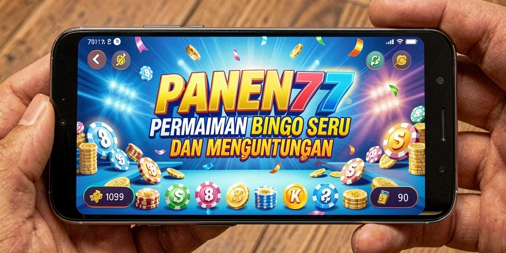 Tampilan menarik dari permainan Bingo PANEN77 yang penuh warna.
