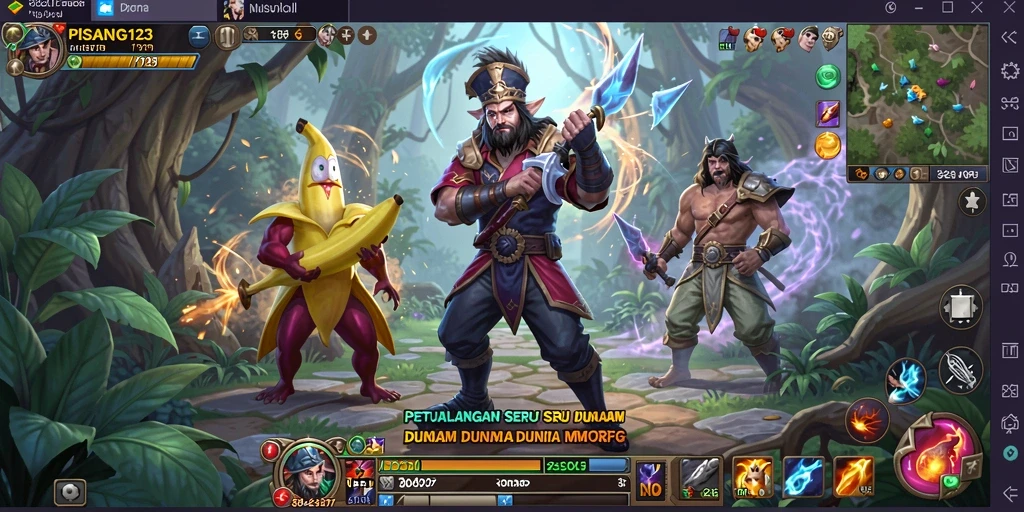 Tampilan menarik dari gameplay PISANG123 dengan aksi petualangan seru.