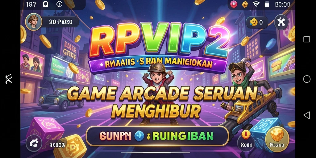 Screenshot gameplay RPVIP2 yang menunjukkan aksi seru di dunia arcade.