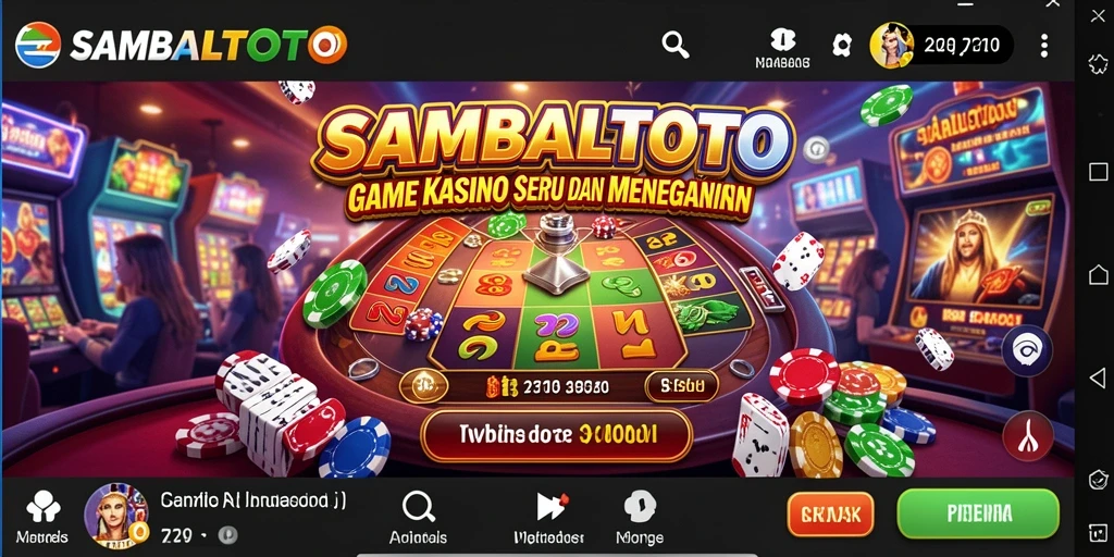 Tampilan gameplay menarik dari SAMBALTOTO dengan suasana Kasino yang mendebarkan.