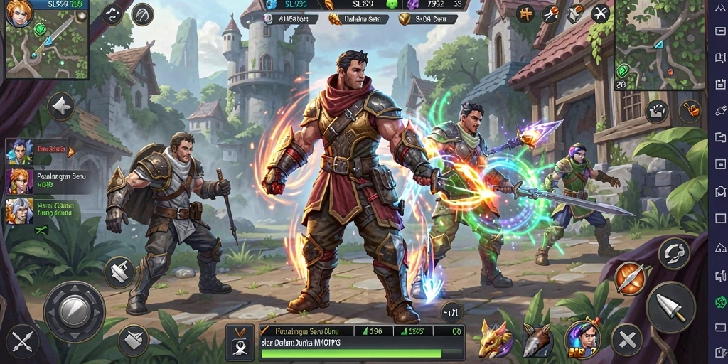 Gameplay seru SL999 dengan petualangan MMORPG yang mendebarkan.