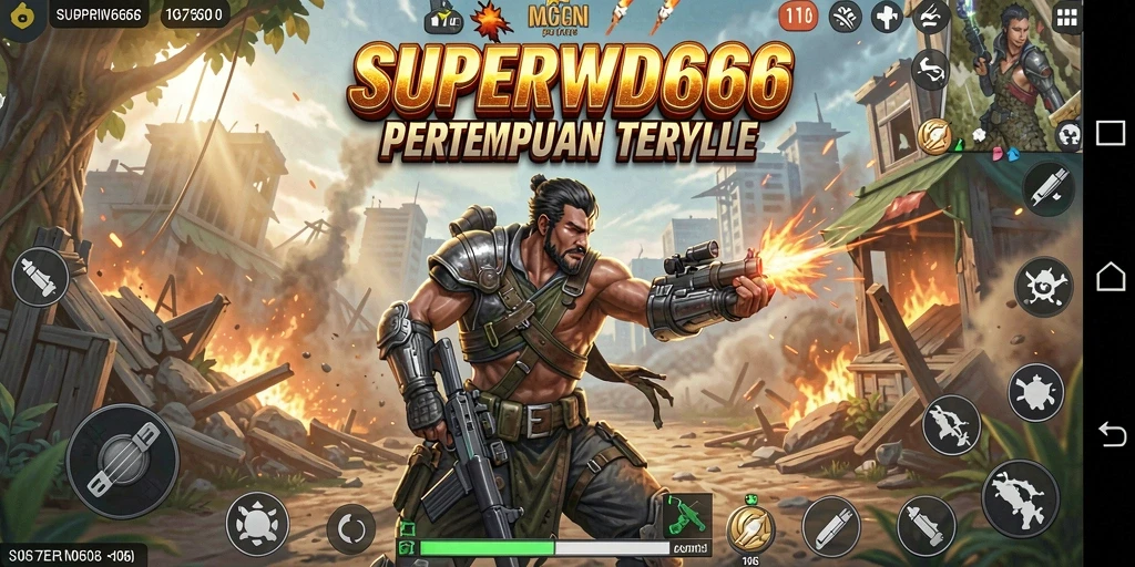 Tampak gameplay pertempuran sengit di SUPERWD666.