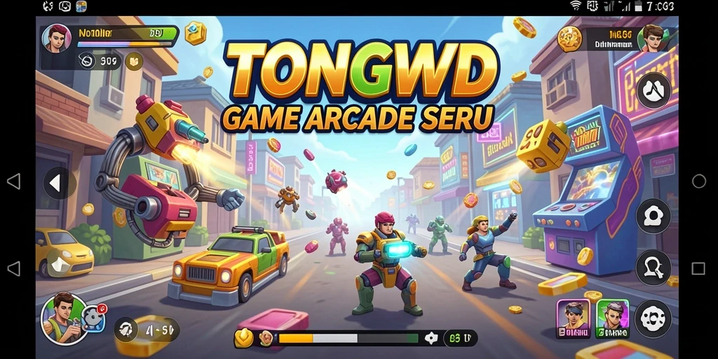Tampilan gameplay seru dalam TONGWD dengan tantangan Arcade.
