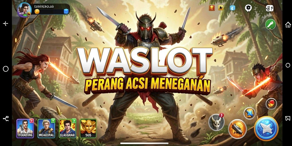 Screenshot utama memperlihatkan gameplay menegangkan WASLOT.